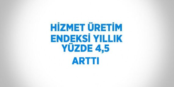 HİZMET ÜRETİM ENDEKSİ YILLIK YÜZDE 4,5 ARTTI