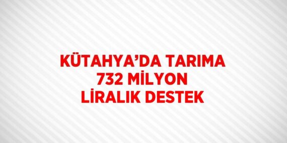 KÜTAHYA’DA TARIMA 732 MİLYON LİRALIK DESTEK