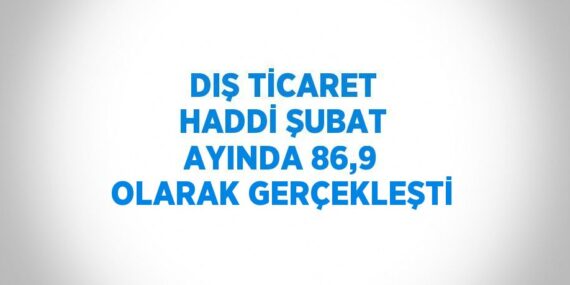 DIŞ TİCARET HADDİ ŞUBAT AYINDA 86,9 OLARAK GERÇEKLEŞTİ