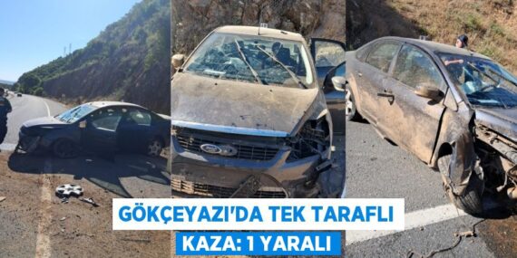 Gökçeyazı’da tek taraflı kaza: 1 yaralı
