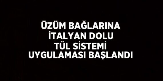 ÜZÜM BAĞLARINA İTALYAN DOLU TÜL SİSTEMİ UYGULAMASI BAŞLANDI