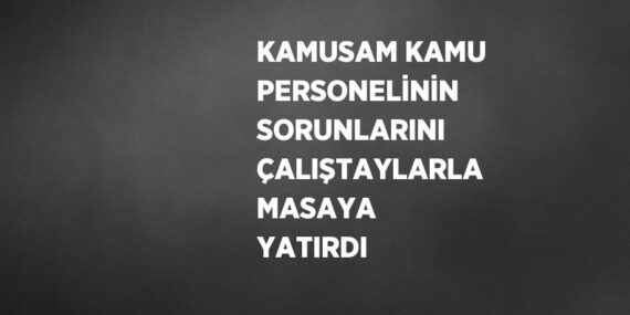 KAMUSAM KAMU PERSONELİNİN SORUNLARINI ÇALIŞTAYLARLA MASAYA YATIRDI