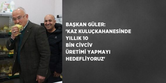 BAŞKAN GÜLER: ‘KAZ KULUÇKAHANESİNDE YILLIK 10 BİN CİVCİV ÜRETİMİ YAPMAYI HEDEFLİYORUZ’