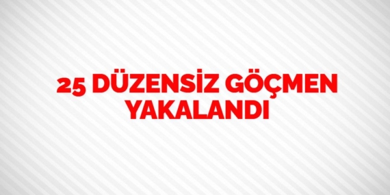 25 DÜZENSİZ GÖÇMEN YAKALANDI