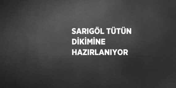 SARIGÖL TÜTÜN DİKİMİNE HAZIRLANIYOR
