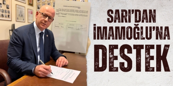 SARI’DAN İMAMOĞLU’NA DESTEK