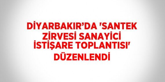 DİYARBAKIR’DA ‘SANTEK ZİRVESİ SANAYİCİ İSTİŞARE TOPLANTISI’ DÜZENLENDİ