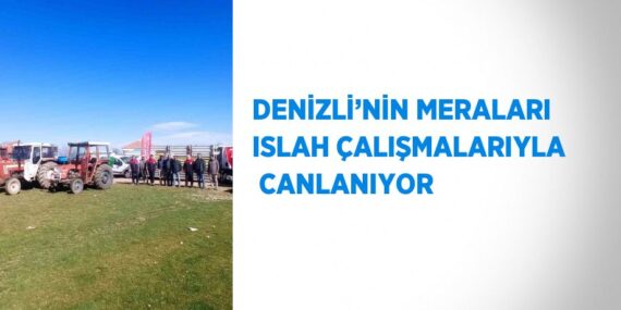 DENİZLİ’NİN MERALARI ISLAH ÇALIŞMALARIYLA  CANLANIYOR