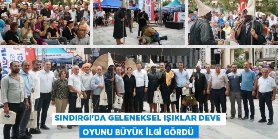 SINDIRGI’DA GELENEKSEL IŞIKLAR DEVE OYUNU BÜYÜK İLGİ GÖRDÜ