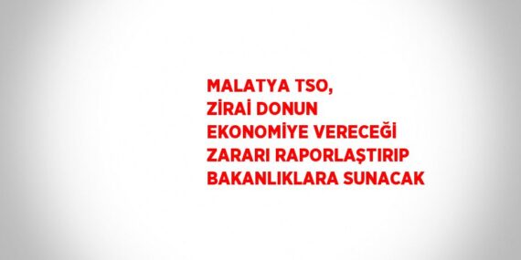MALATYA TSO, ZİRAİ DONUN EKONOMİYE VERECEĞİ ZARARI RAPORLAŞTIRIP BAKANLIKLARA SUNACAK