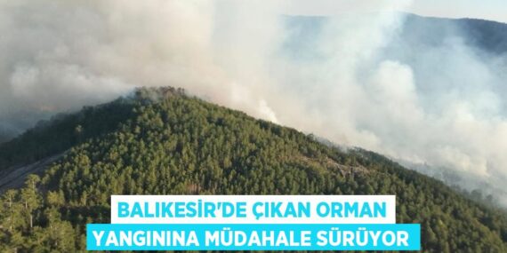 BALIKESİR’DE ÇIKAN ORMAN YANGININA MÜDAHALE SÜRÜYOR