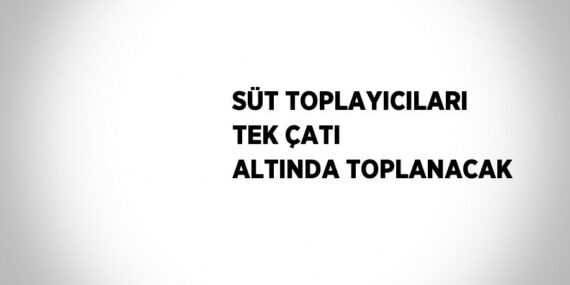 SÜT TOPLAYICILARI TEK ÇATI ALTINDA TOPLANACAK