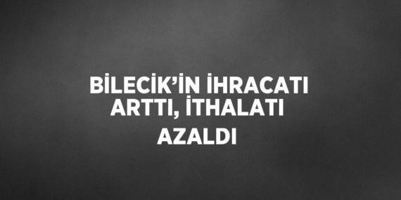 BİLECİK’İN İHRACATI ARTTI, İTHALATI AZALDI