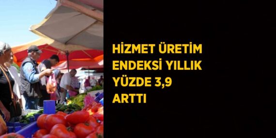 HİZMET ÜRETİM ENDEKSİ YILLIK YÜZDE 3,9 ARTTI