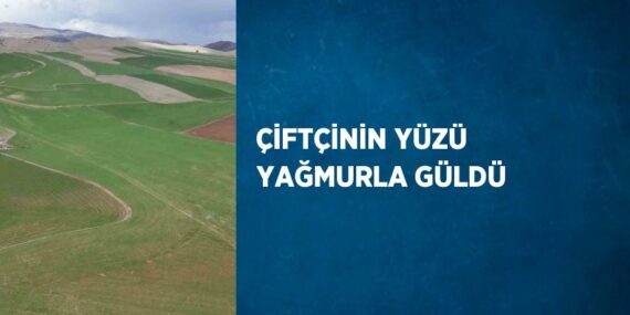 ÇİFTÇİNİN YÜZÜ YAĞMURLA GÜLDÜ