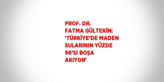 PROF. DR. FATMA GÜLTEKİN: ‘TÜRKİYE’DE MADEN SULARININ YÜZDE 96’SI BOŞA AKIYOR’