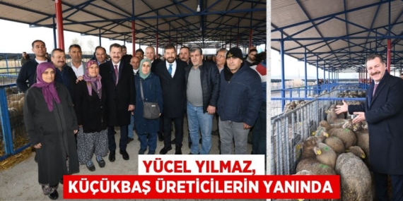 YÜCEL YILMAZ, KÜÇÜKBAŞ ÜRETİCİLERİN YANINDA