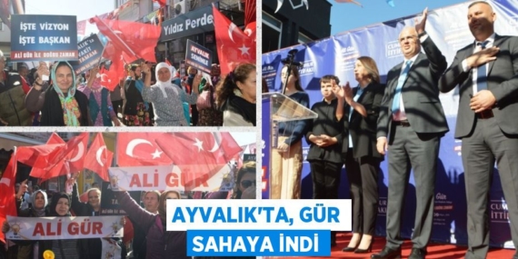 AYVALIK’TA, GÜR SAHAYA İNDİ
