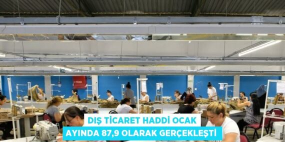 DIŞ TİCARET HADDİ OCAK AYINDA 87,9 OLARAK GERÇEKLEŞTİ
