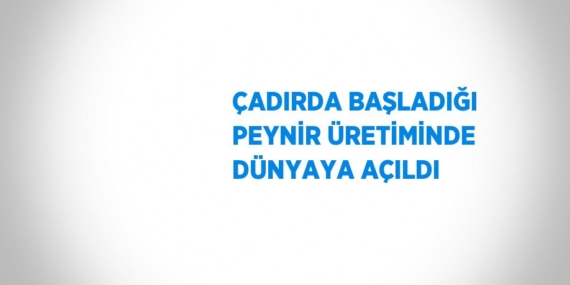 ÇADIRDA BAŞLADIĞI PEYNİR ÜRETİMİNDE DÜNYAYA AÇILDI