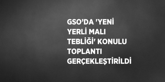 GSO’DA ‘YENİ YERLİ MALI TEBLİĞİ’ KONULU TOPLANTI GERÇEKLEŞTİRİLDİ