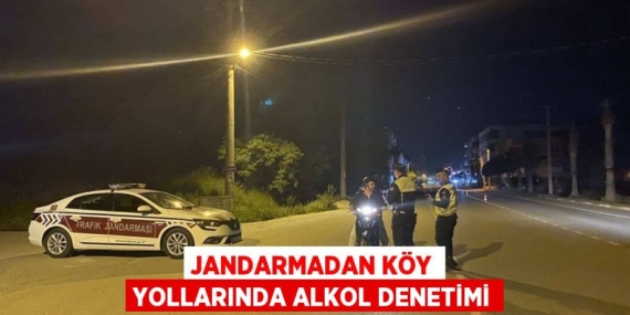 JANDARMADAN KÖY YOLLARINDA ALKOL DENETİMİ