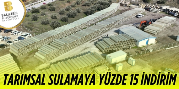 TARIMSAL SULAMAYA YÜZDE 15 İNDİRİM