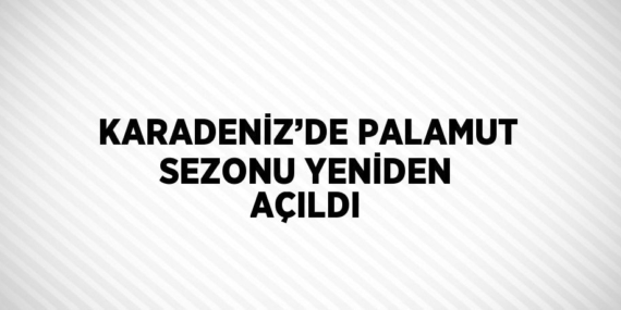 KARADENİZ’DE PALAMUT SEZONU YENİDEN AÇILDI