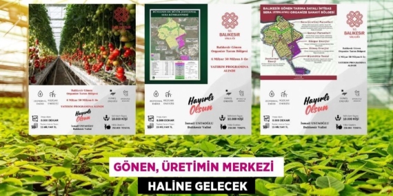 GÖNEN, ÜRETİMİN MERKEZİ    HALİNE GELECEK