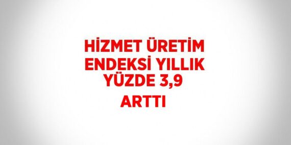 HİZMET ÜRETİM ENDEKSİ YILLIK YÜZDE 3,9 ARTTI