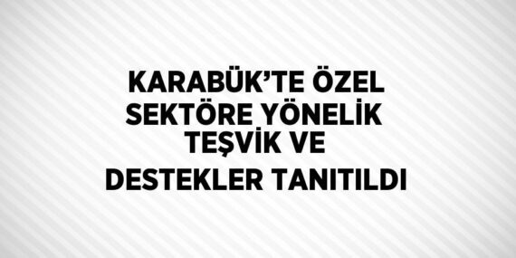 KARABÜK’TE ÖZEL SEKTÖRE YÖNELİK TEŞVİK VE DESTEKLER TANITILDI