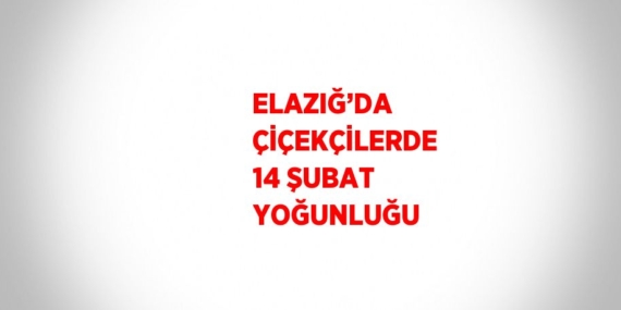ELAZIĞ’DA ÇİÇEKÇİLERDE 14 ŞUBAT YOĞUNLUĞU