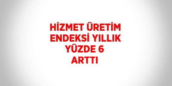 HİZMET ÜRETİM ENDEKSİ YILLIK YÜZDE 6 ARTTI