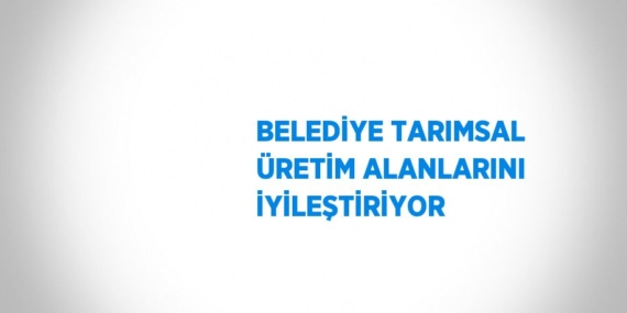 BELEDİYE TARIMSAL ÜRETİM ALANLARINI İYİLEŞTİRİYOR