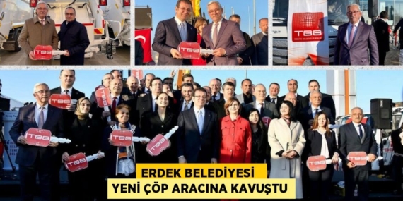 ERDEK BELEDİYESİ   YENİ ÇÖP ARACINA KAVUŞTU