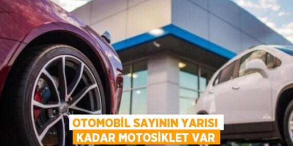 OTOMOBİL SAYININ YARISI KADAR MOTOSİKLET VAR