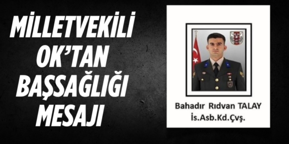 MİLLETVEKİLİ OK’TAN BAŞSAĞLIĞI MESAJI