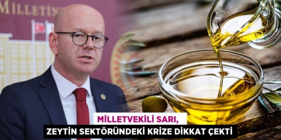 MİLLETVEKİLİ SARI,   ZEYTİN SEKTÖRÜNDEKİ KRİZE DİKKAT ÇEKTİ