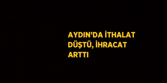 AYDIN’DA İTHALAT DÜŞTÜ, İHRACAT ARTTI