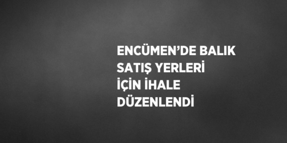 ENCÜMEN’DE BALIK SATIŞ YERLERİ İÇİN İHALE DÜZENLENDİ