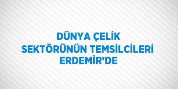 DÜNYA ÇELİK SEKTÖRÜNÜN TEMSİLCİLERİ ERDEMİR’DE