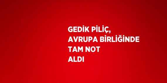 GEDİK PİLİÇ, AVRUPA BİRLİĞİNDE TAM NOT ALDI