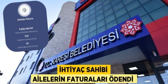 İHTİYAÇ SAHİBİ AİLELERİN FATURALARI ÖDENDİ