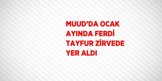 MUUD’DA OCAK AYINDA FERDİ TAYFUR ZİRVEDE YER ALDI