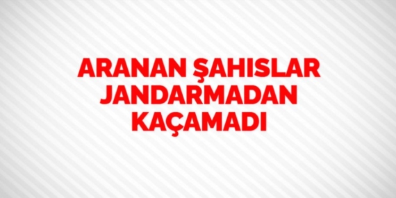 ARANAN ŞAHISLAR JANDARMADAN KAÇAMADI
