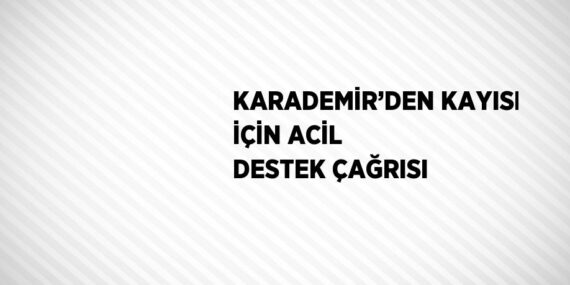 KARADEMİR’DEN KAYISI İÇİN ACİL DESTEK ÇAĞRISI