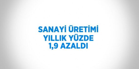 SANAYİ ÜRETİMİ YILLIK YÜZDE 1,9 AZALDI