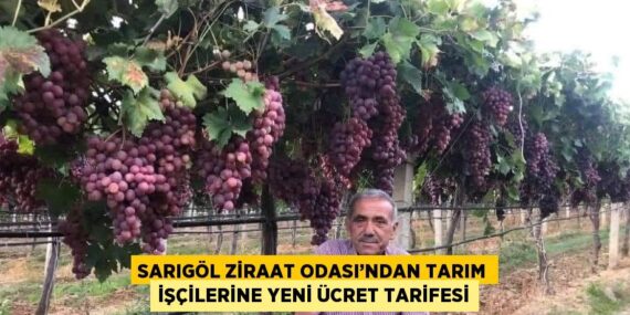 SARIGÖL ZİRAAT ODASI’NDAN TARIM İŞÇİLERİNE YENİ ÜCRET TARİFESİ