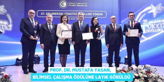 PROF. DR. MUSTAFA YASAN,   BİLİMSEL ÇALIŞMA ÖDÜLÜNE LAYIK GÖRÜLDÜ