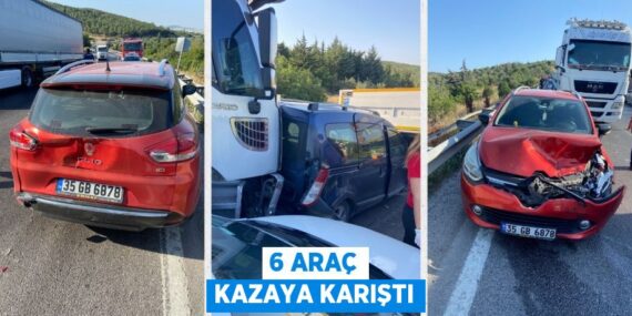 6 araç kazaya karıştı
